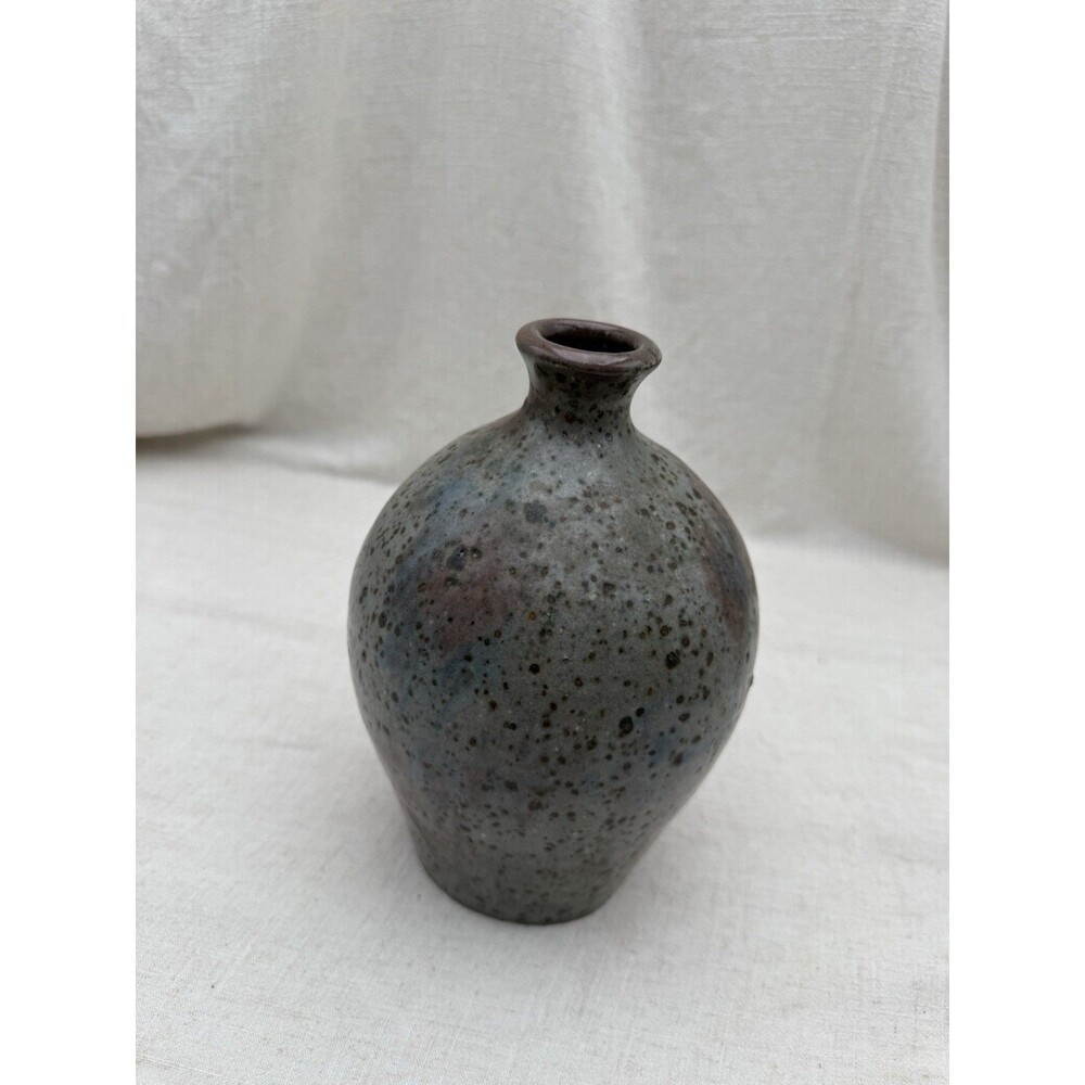 Hand Thrown Studio Pottery Vase Speckled Stoneware Organic Modern Decor